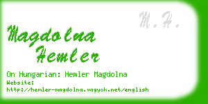 magdolna hemler business card